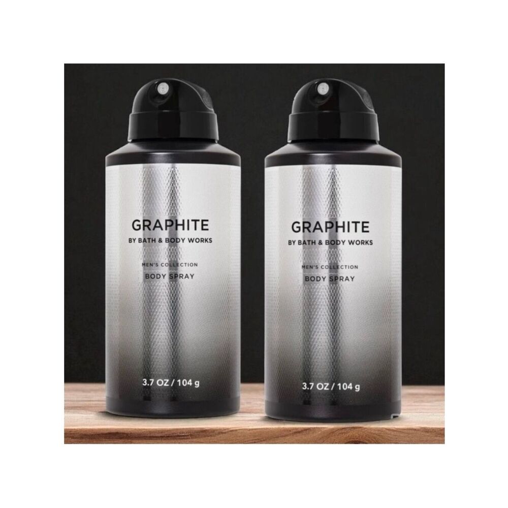 Bath & Body Works Set of 2 Graphite Men’s Collection Bergamot Woods Body Spray